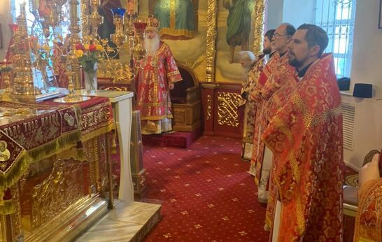 Cхиархимандрит Илий (Ноздрин) принял участие в Божественной Литургии святого Иоанна Златоустого, которую возглавил митрополит Орловский и Болховский Тихон