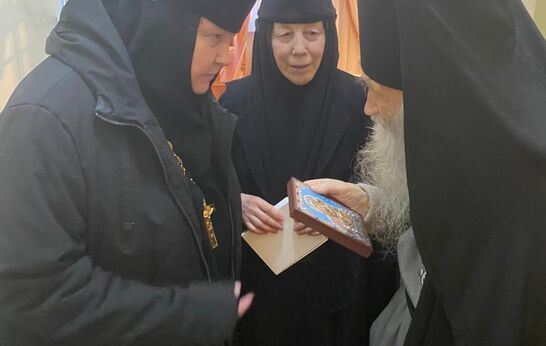 Cхиархимандрит Илий (Ноздрин) и руководитель проекта 