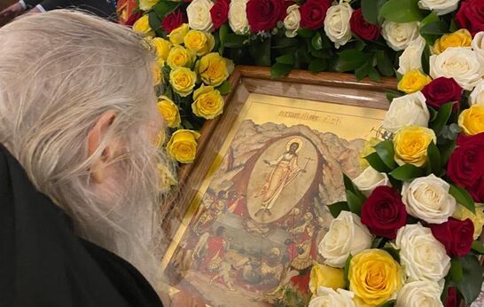 Схиархимандрит Илий (Ноздрин) посетил  монастырь святых Царственных страстотерпцев в урочище Ганина Яма.