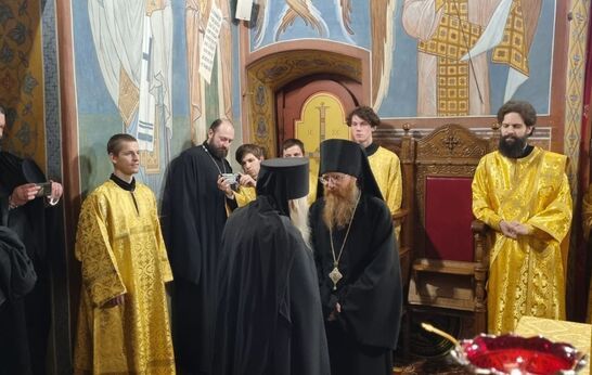 Схиархимандрит Илий (Ноздрин) встретился с новым наместником Оптиной пустыни, епископом Можайским Иосифом.