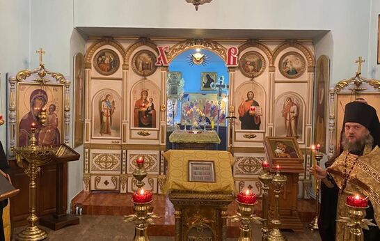 Схиархимандрит Илий (Ноздрин) и руководитель проекта 