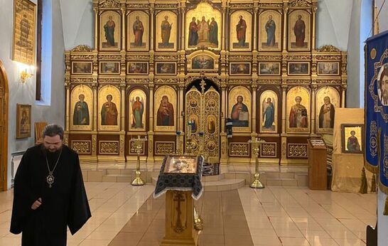 Схиархимандрит Илий (Ноздрин) и руководитель проекта 