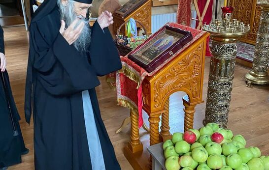 Схиархимандрит Илий (Ноздрин) совершил Божественную Литургию в праздник Преображения Господня.