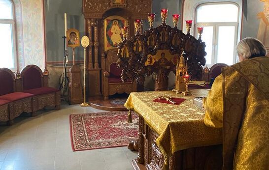 Схиархимандрит Илий (Ноздрин) и руководитель проекта 