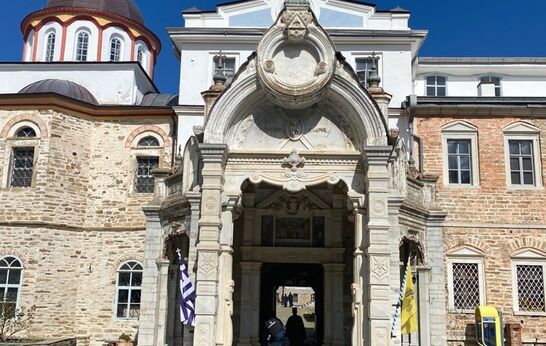 Схиархимандрит Илий (Ноздрин) и руководитель проекта «Вятский Посад» Цурков Г. Н. посетили Андреевский скит на Святой Горе Афон