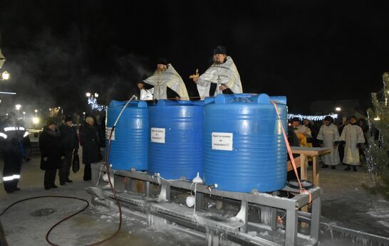 В Святое Богоявление, Крещение Господа Бога и Спаса нашего Иисуса Христа в храме Сретения Господня Духовно-православного центра 