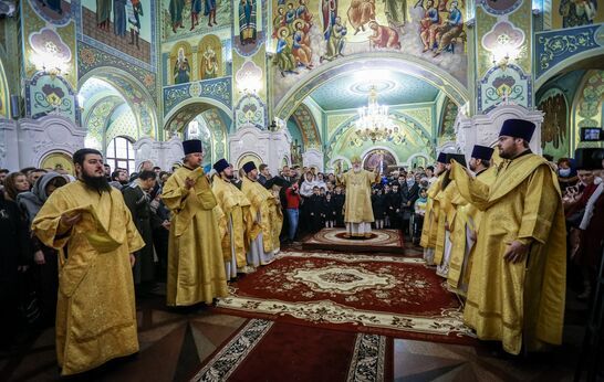 Схиархимандрит Илий (Ноздрин) и руководитель проекта 