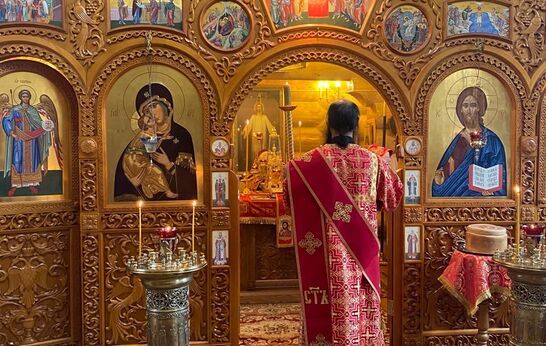 Схиархимандрит Илий совершил Богослужение в скиту Дмитрия  Солунского.