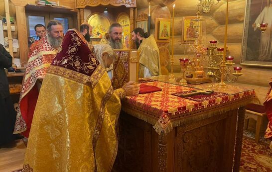 Cхиархимандрит Илий (Ноздрин) отслужил Всенощное Бдение в Ставропигиальном скиту