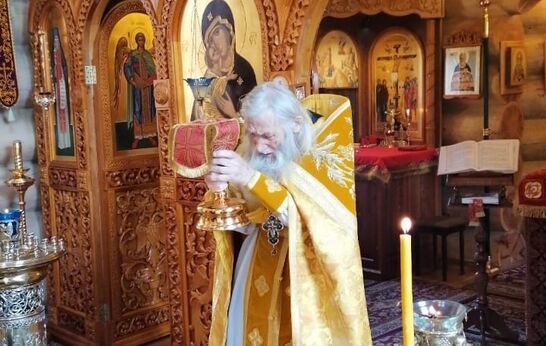 Сегодня, в пятую седмицу по Пасхе, схиархимандрит Илий (Ноздрин) отслужил литургию.