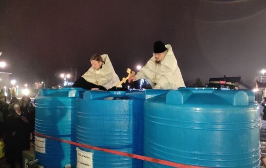 Богослужение в праздник Святого Богоявления, Крещения Господня в храме Сретения Господня.