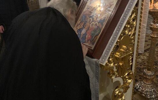 Схиархимандрит Илий (Ноздрин) и Г. Н. Цурков посетили храм в честь Сошествия Святого Духа на апостолов в г. Покровск (Энгельс)