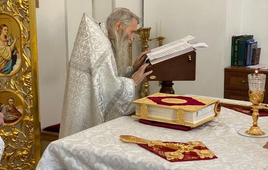 26 января схиархимандрит Илий (Ноздрин) возглавил Божественную литургию в храме Сретения Господня