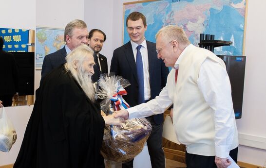 Схиархимандрит Илий (Ноздрин) провел встречу с Владимиром Жириновским